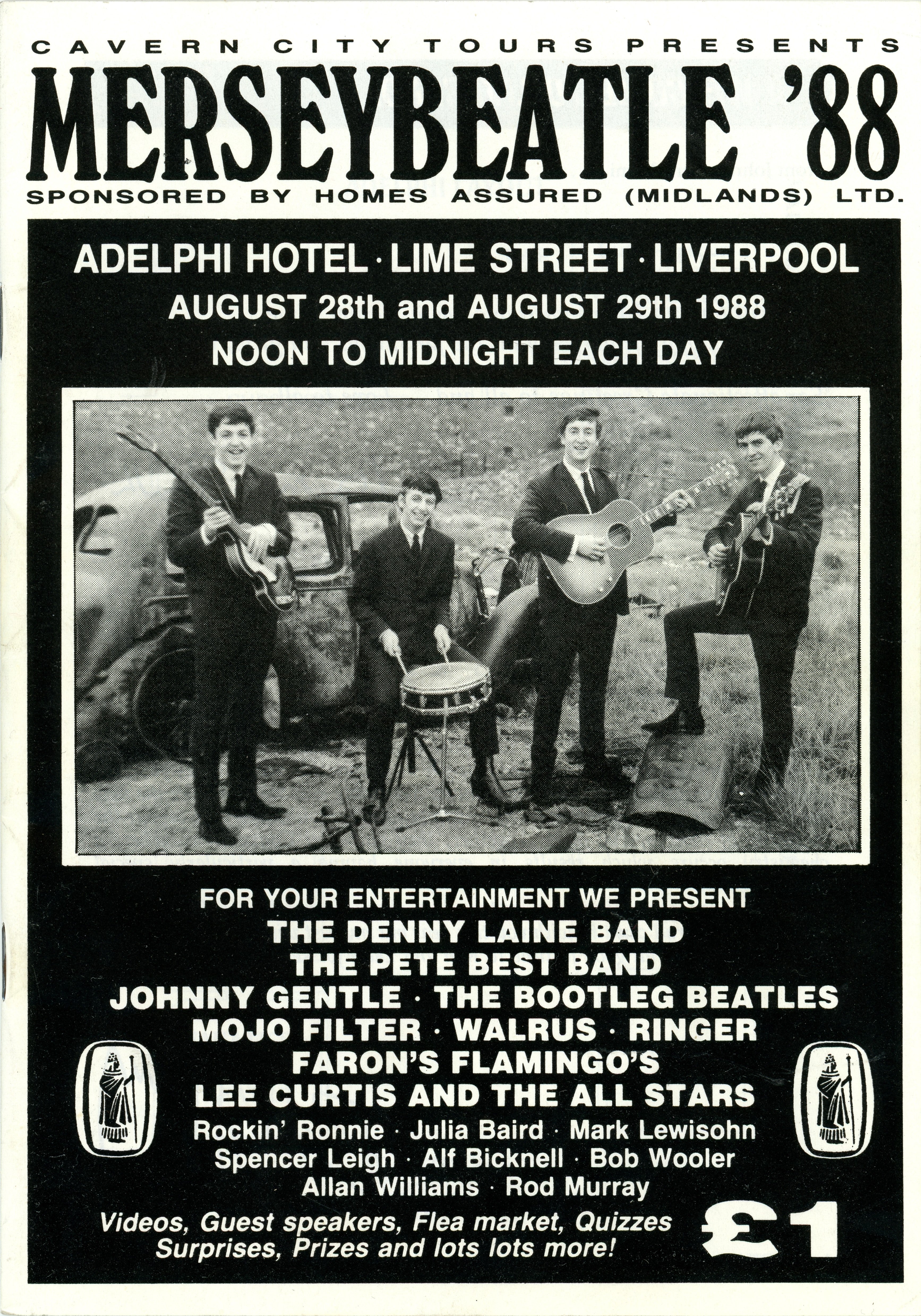 Denny Laine signed Mersey festival programme 1988