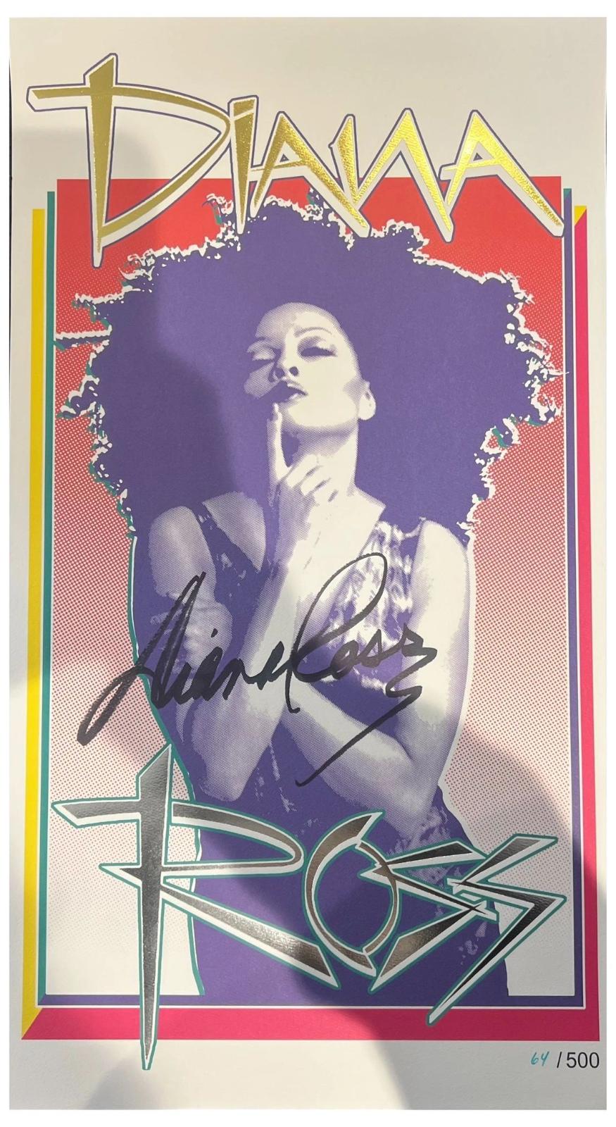 Diana Ross signed limited edition poster