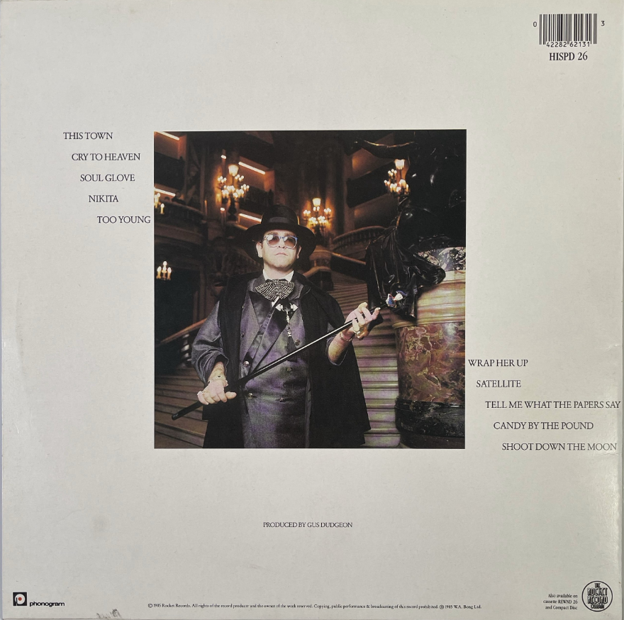Elton John signed “Ice on Fire” album