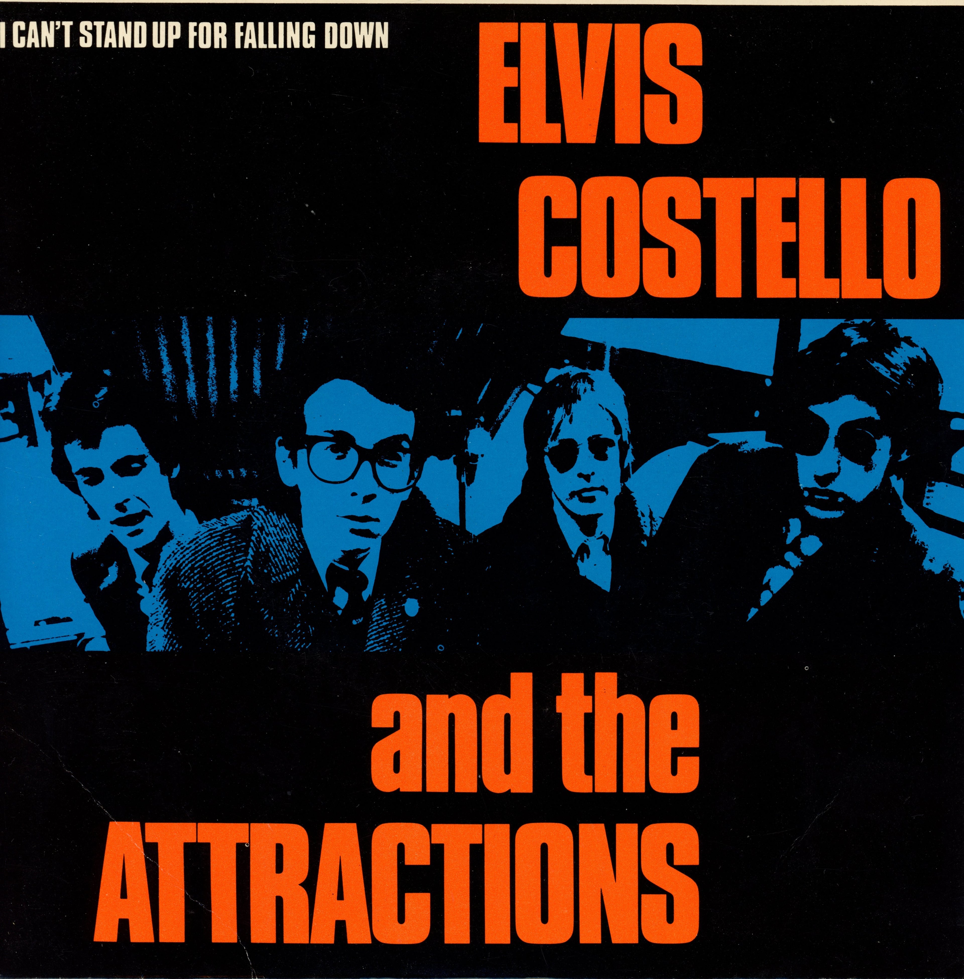 Elvis Costello and the Attractions “I Can’t Stand Up for Falling Down” signed single