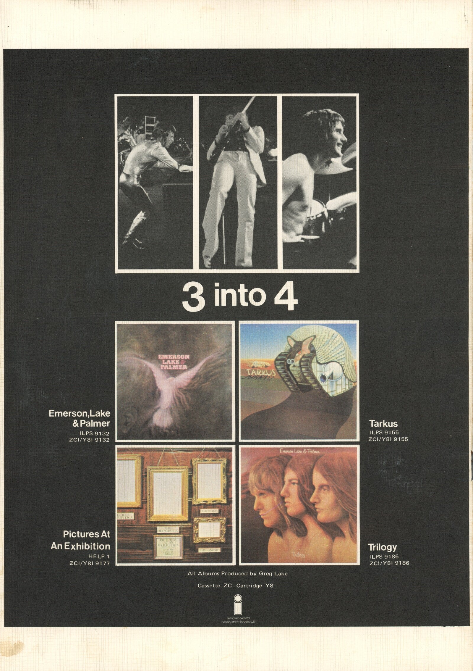 Emerson, Lake & Palmer tour programme 1972