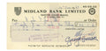 George Harrison and Neil Aspinall 1969 signed cheque