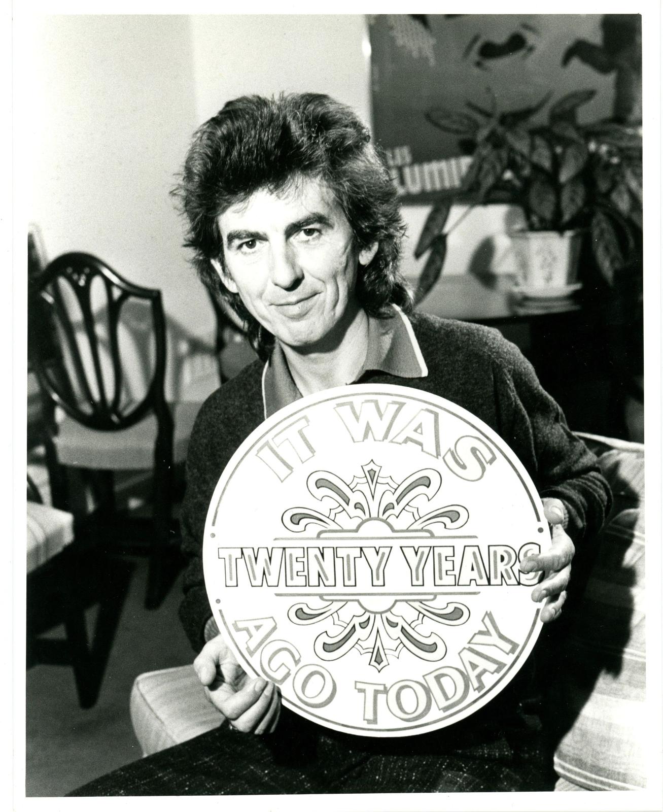 George Harrison Sgt pepper’s Lonely Hearts Club Band 20th anniversary press photograph