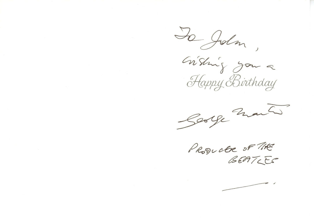 George Martin signed Birthday Card 1995