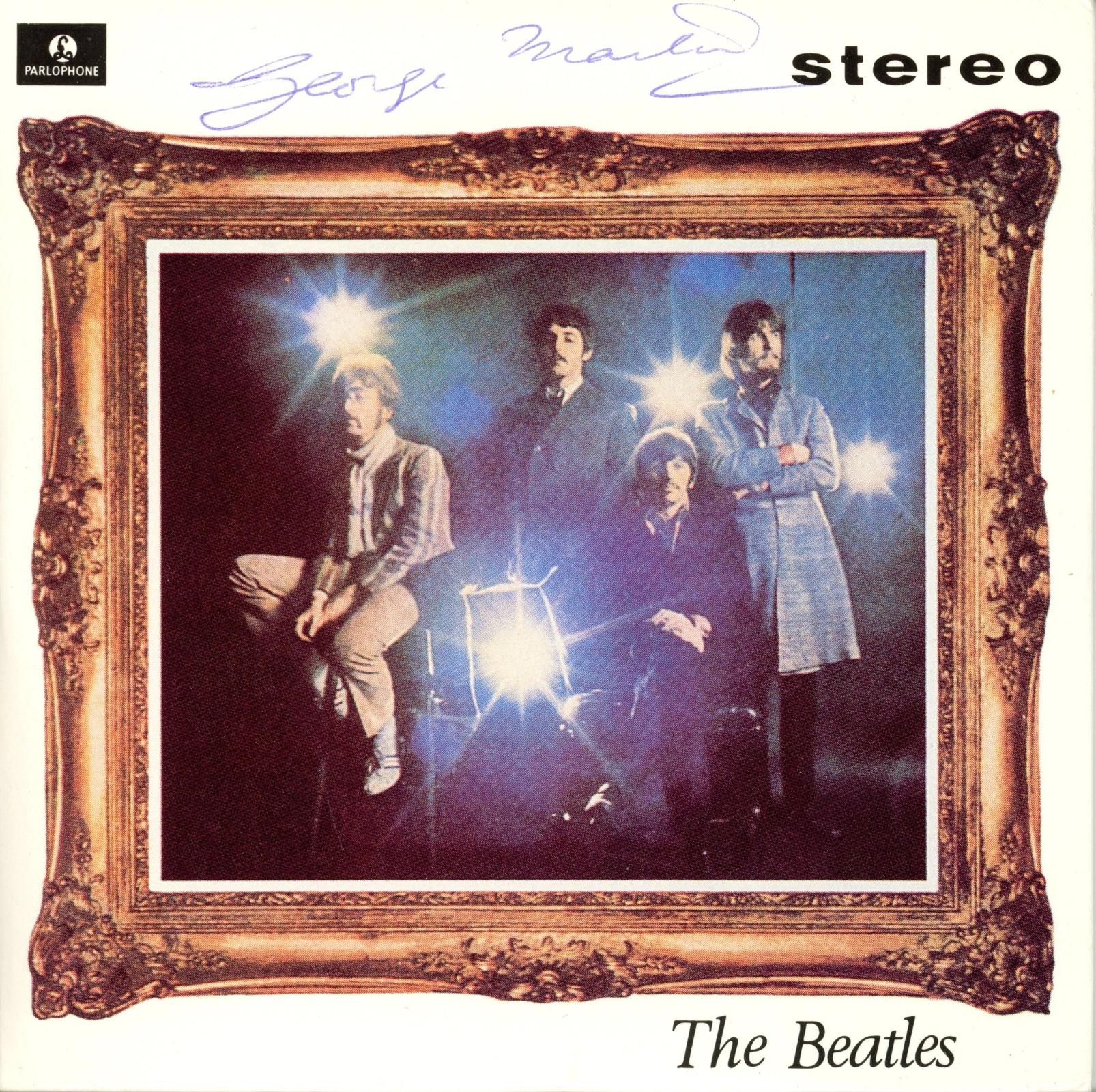George Martin signed 1992 Strawberry fields forever / penny lane CD