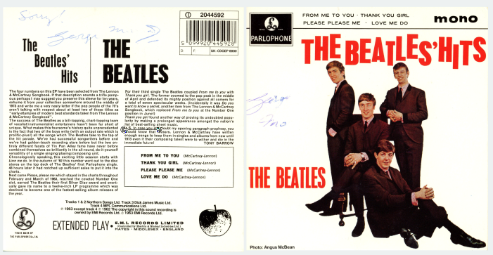 George Martin signed 1992 Single CD “The Beatles’ Hits”