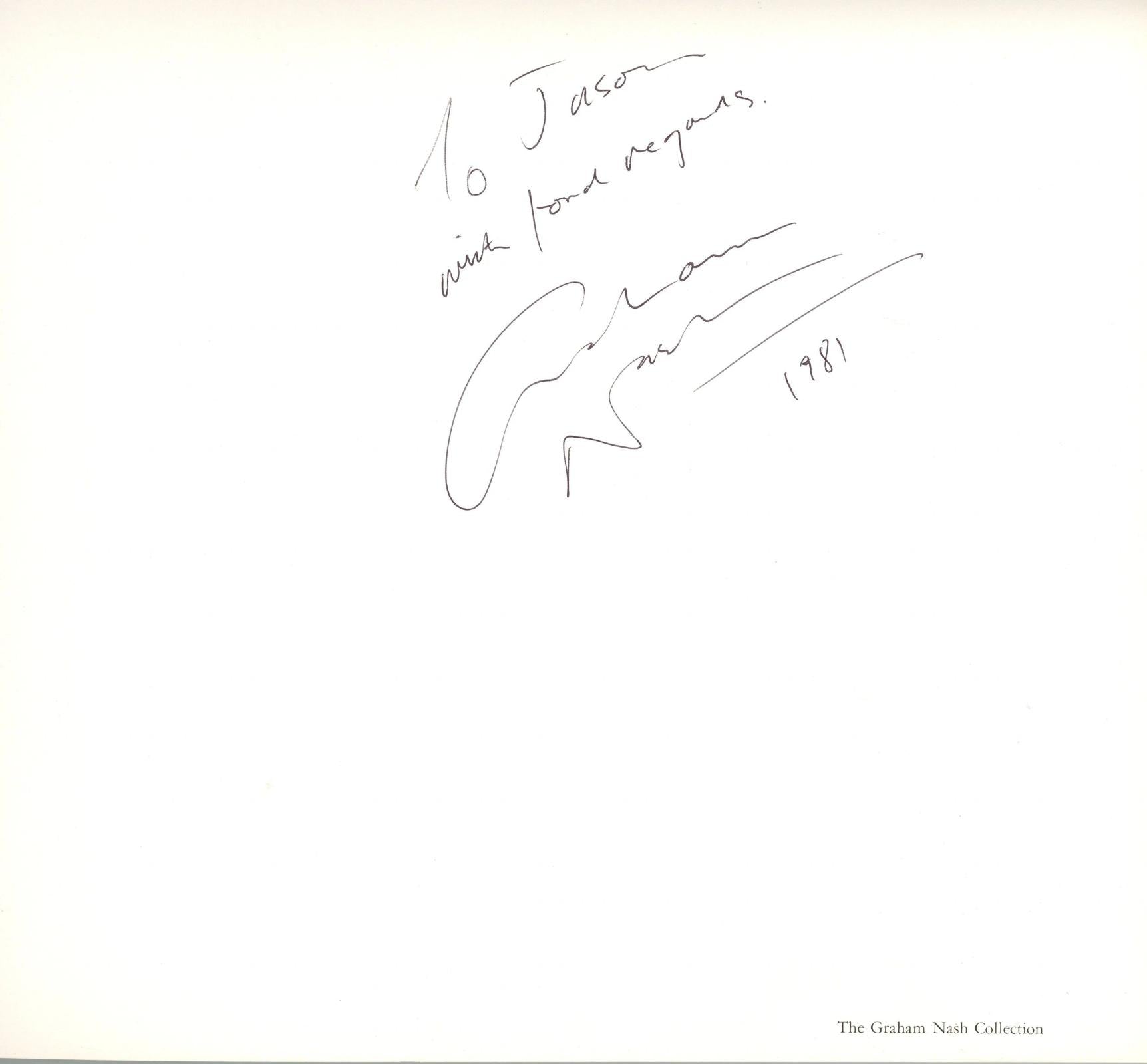 The Graham Nash Collection Book Signed 1981