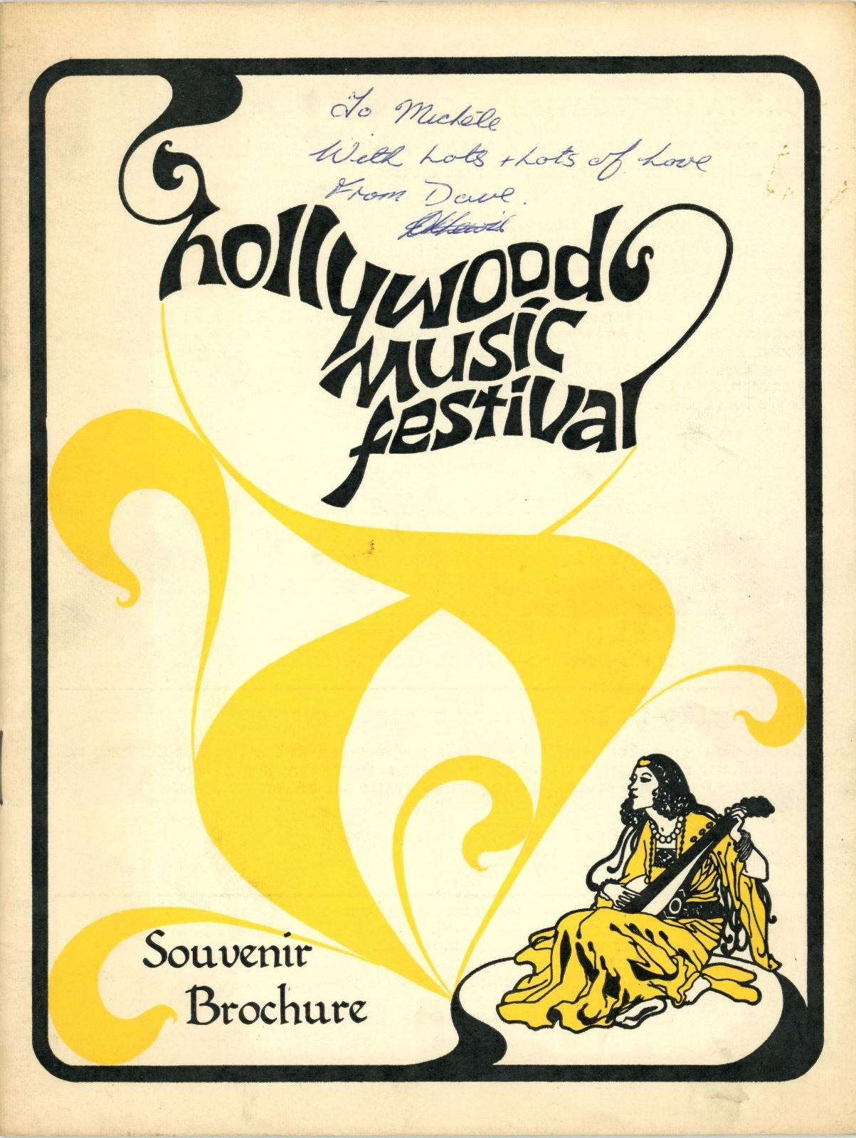 Hollywood music Festival Brochure 1970