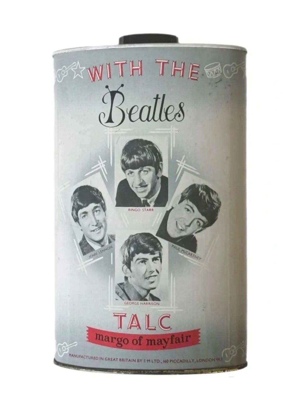 With The Beatles Talcum Powder tin