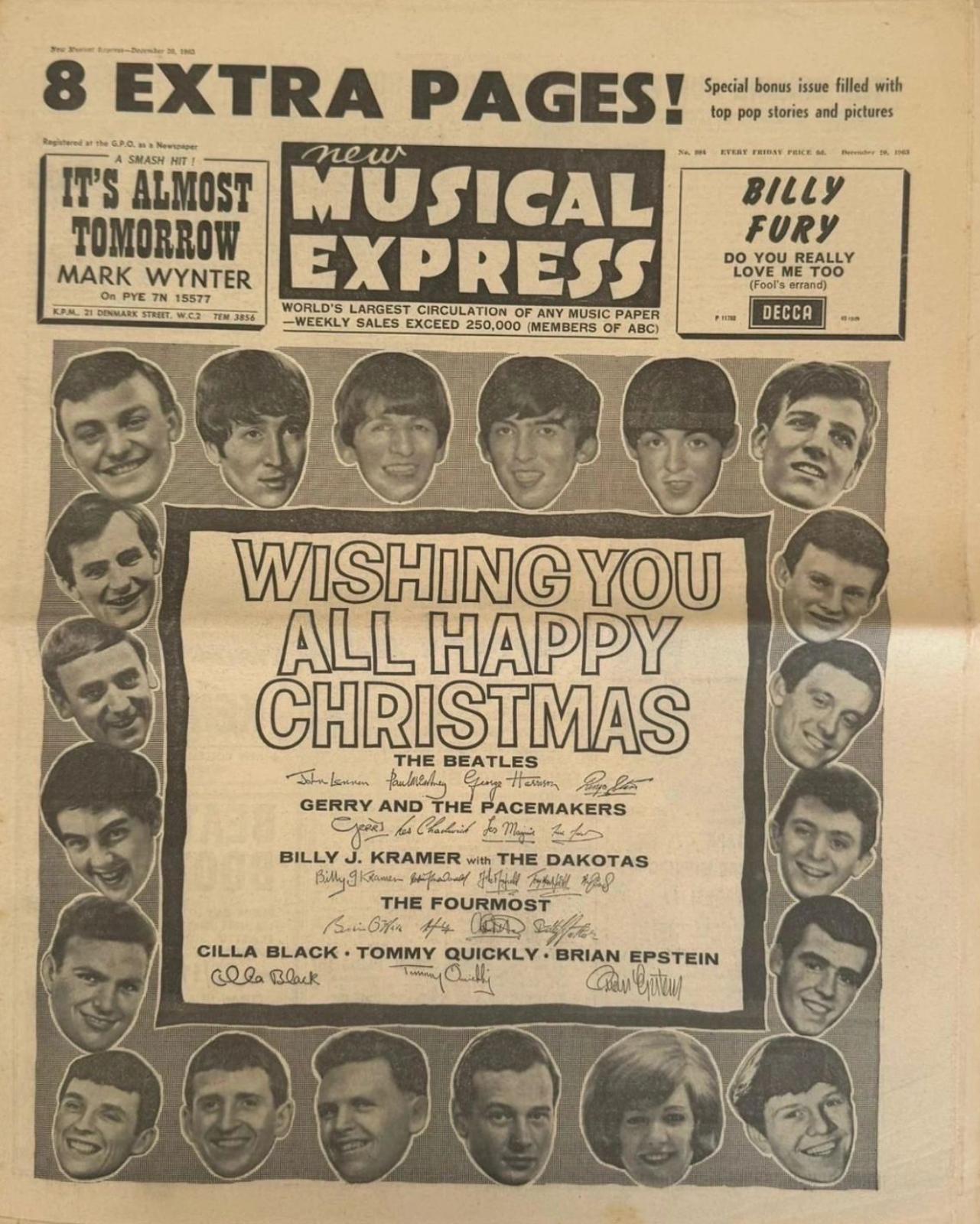 NME Newspaper 20th of December 1963