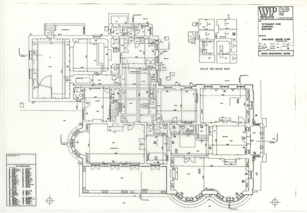 John Lennon Tittenhurst Park Architectural drawings 1980s
