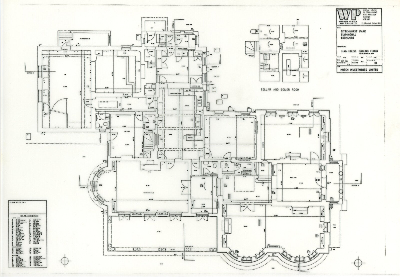 John Lennon Tittenhurst Park Architectural drawings 1980s