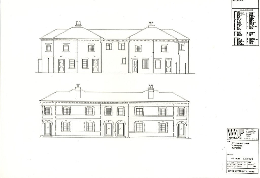John Lennon Tittenhurst Park Architectural drawings 1980s