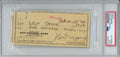 Keith Moon signed City National Bank Cheque 1975
