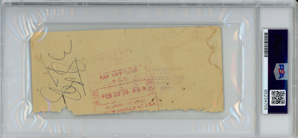 Keith Moon signed City National Bank Cheque 1975