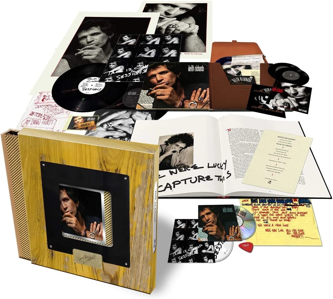 Keith Richards "Talk Is Cheap" Super Deluxe Edition wooden box set.