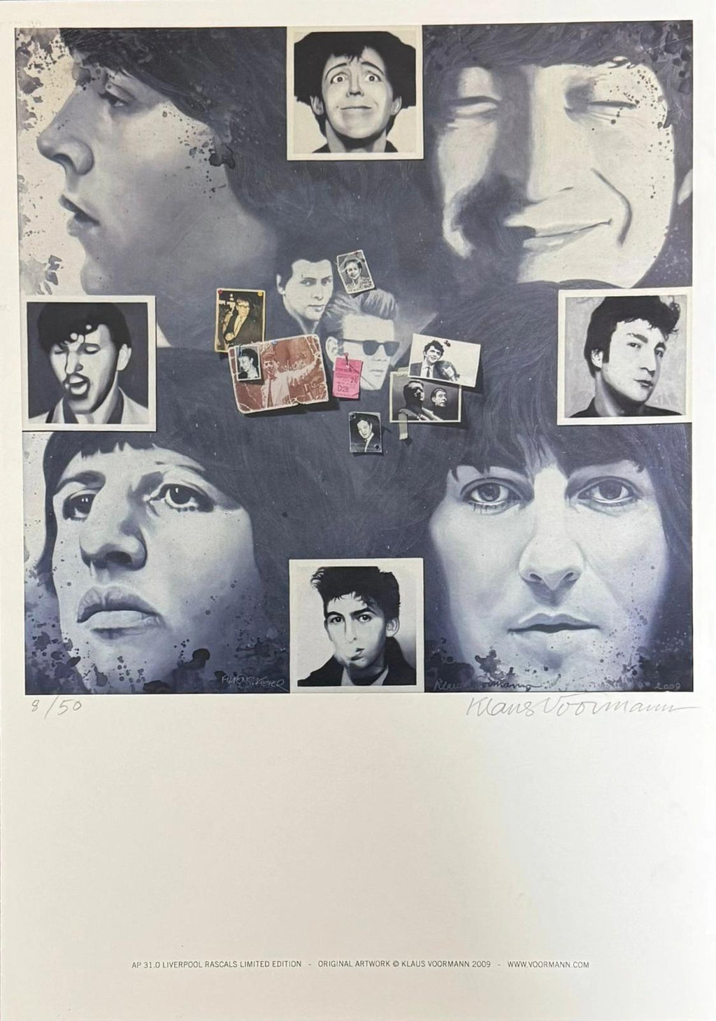 Klaus Voormann Limited Edition Liverpool Rascals Lithograph 2009