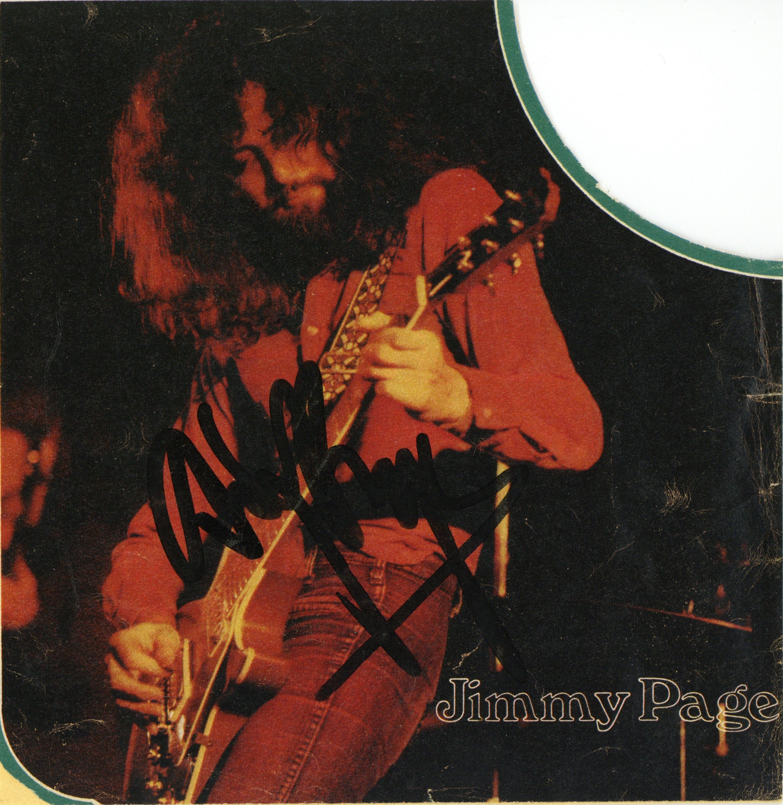 Led Zeppelin Autograph 1973