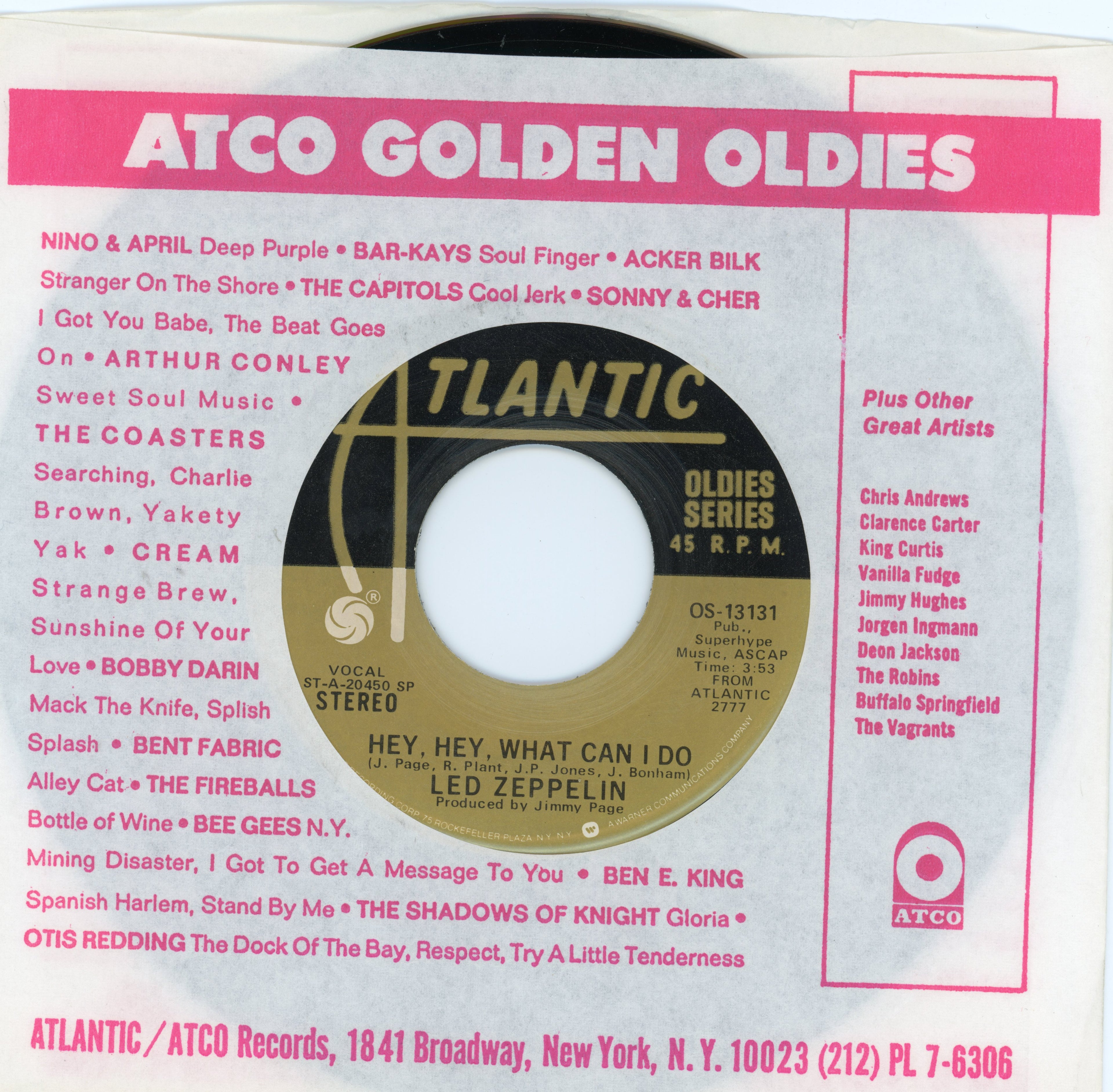 Led Zeppelin 7” single “Immigrant Song”