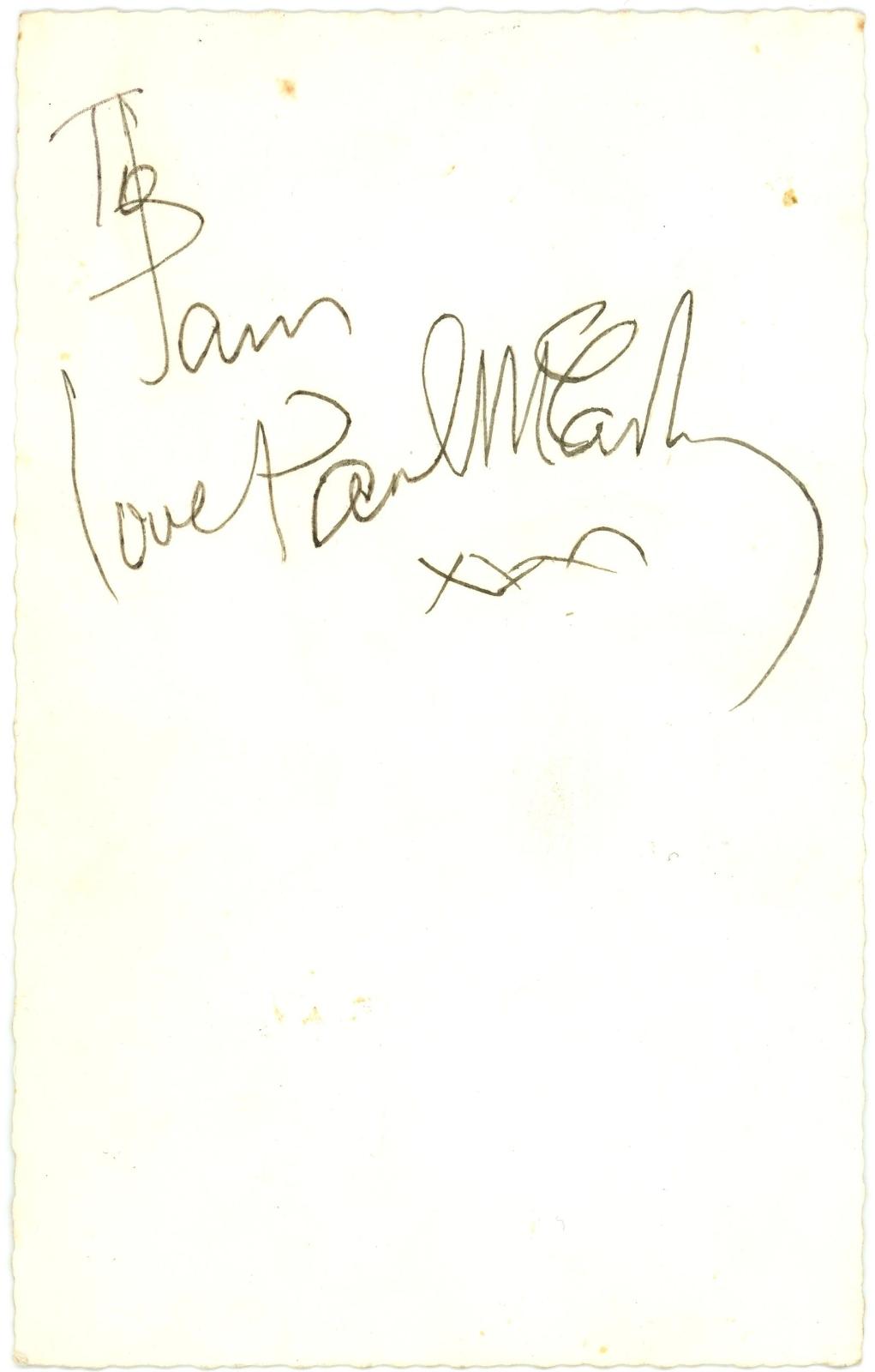 Paul McCartney Signed Star Pics promo card 1963