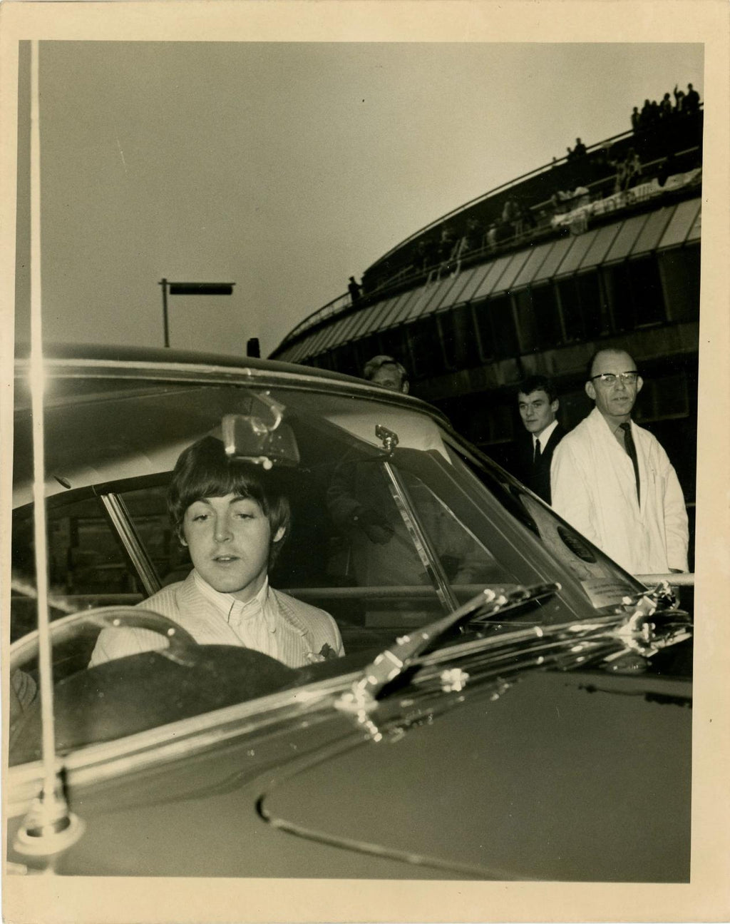 An original press photograph of Paul McCartney at London Airport 1966