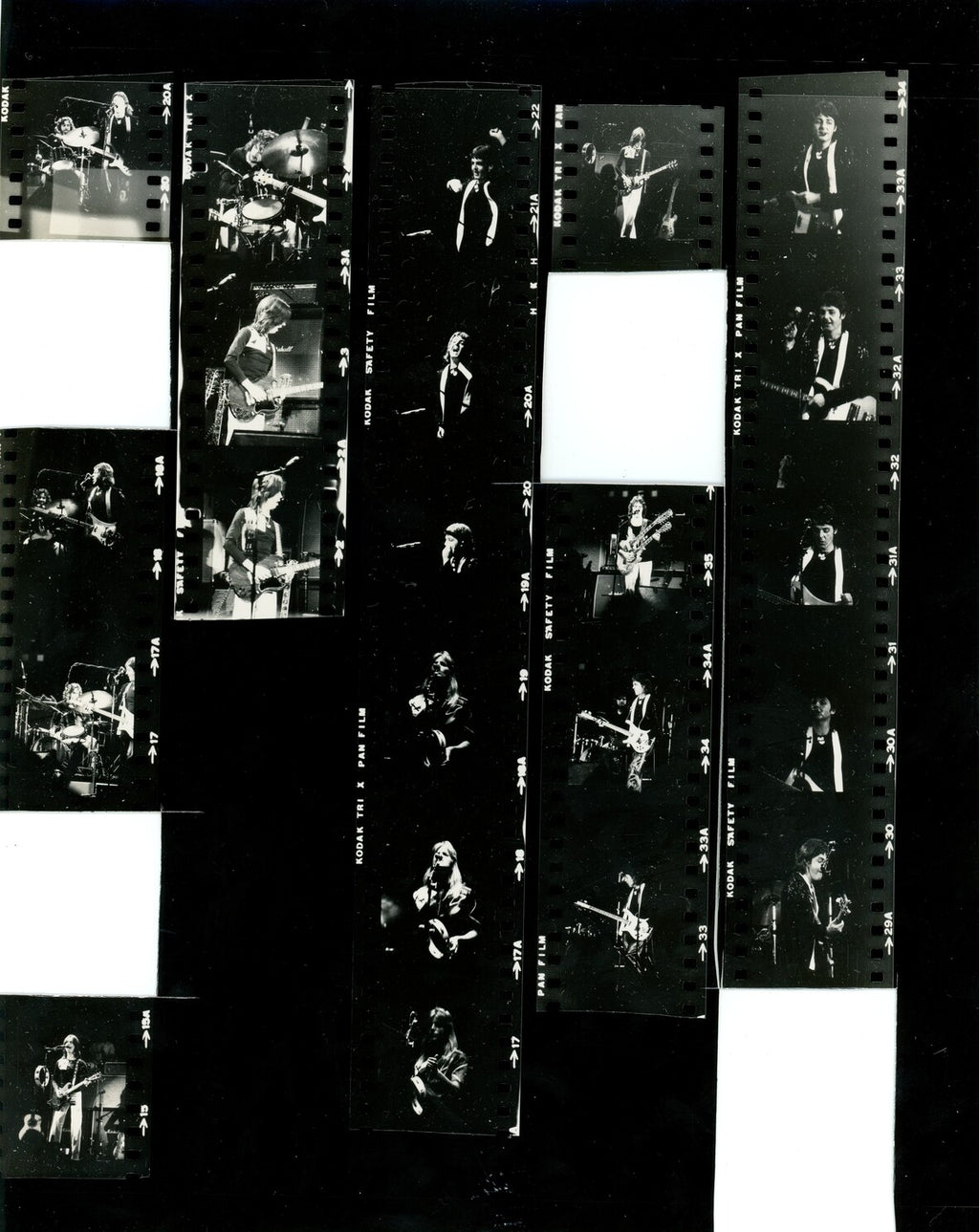 Paul McCartney 1976 contact sheets