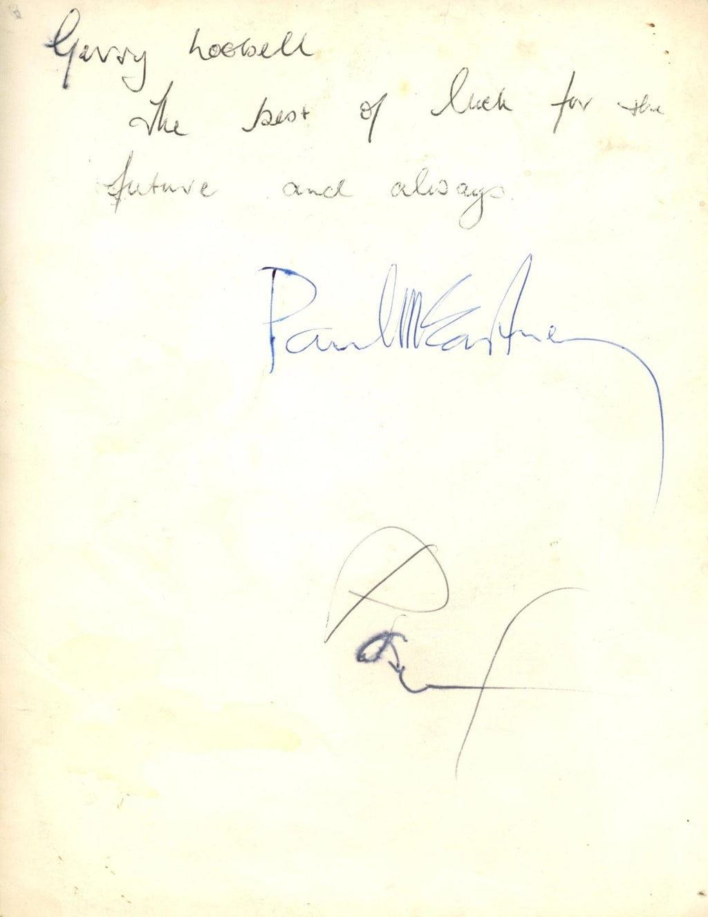 Paul McCartney and Ringo Starr signed promo photograph 1963