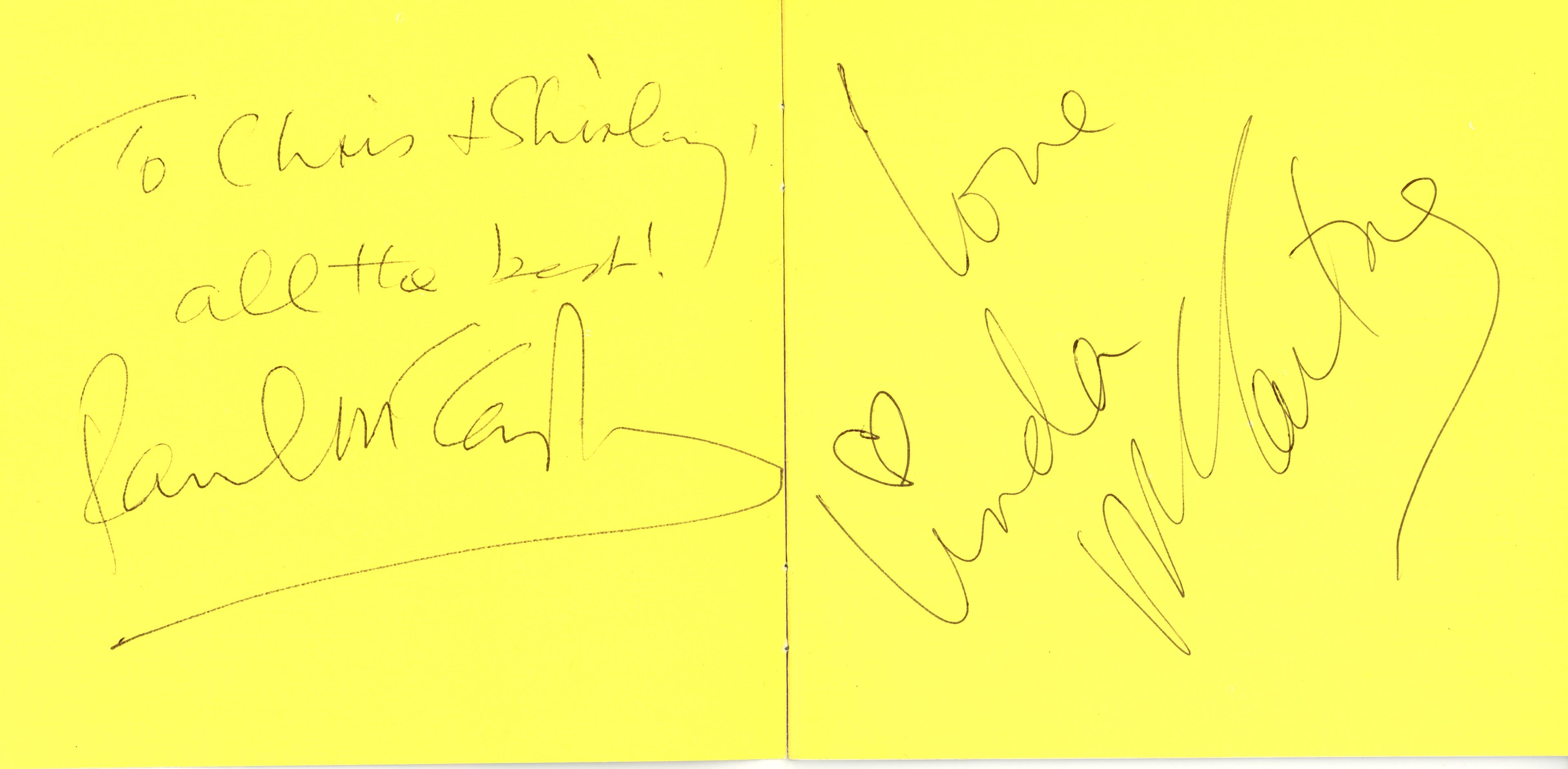 Paul and Linda McCartney signed “Flowers in the dirt” CD Booklet