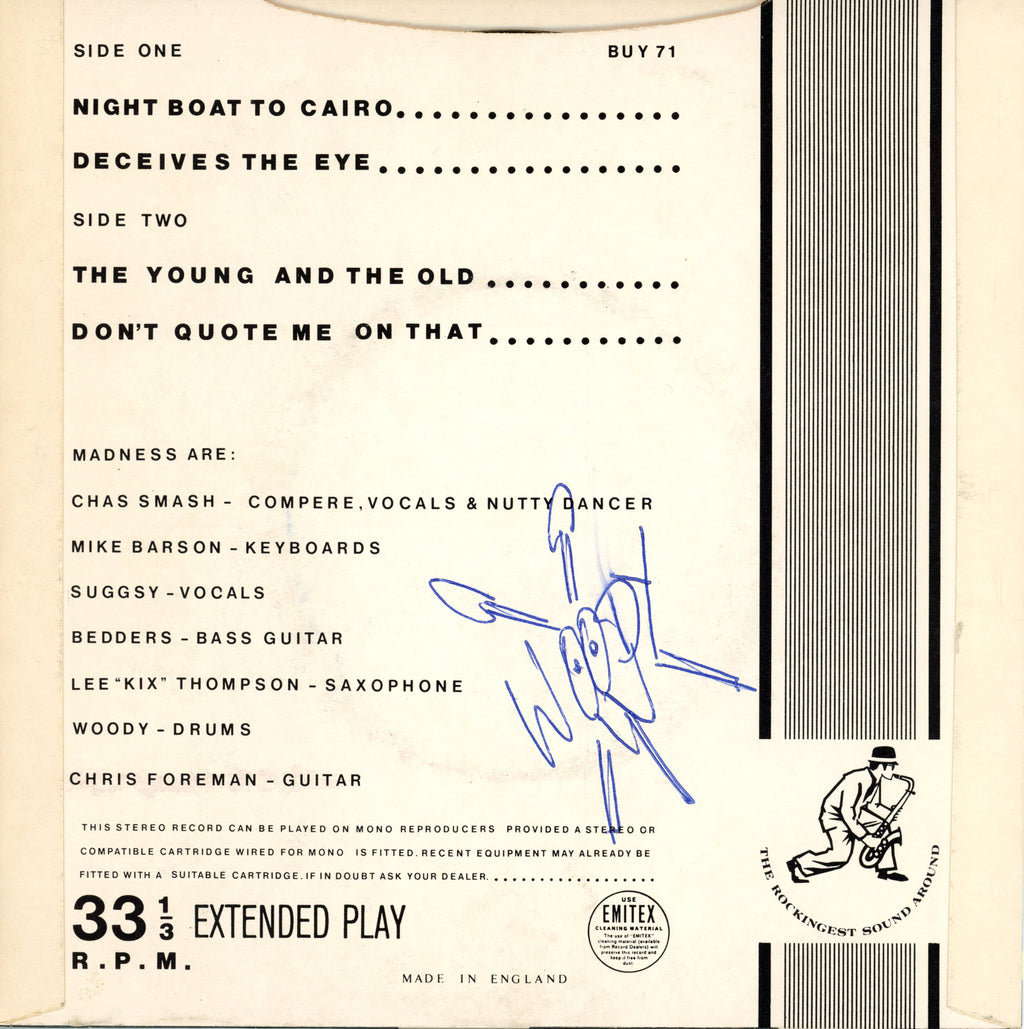 Madness signed “Work Rest & Play EP”