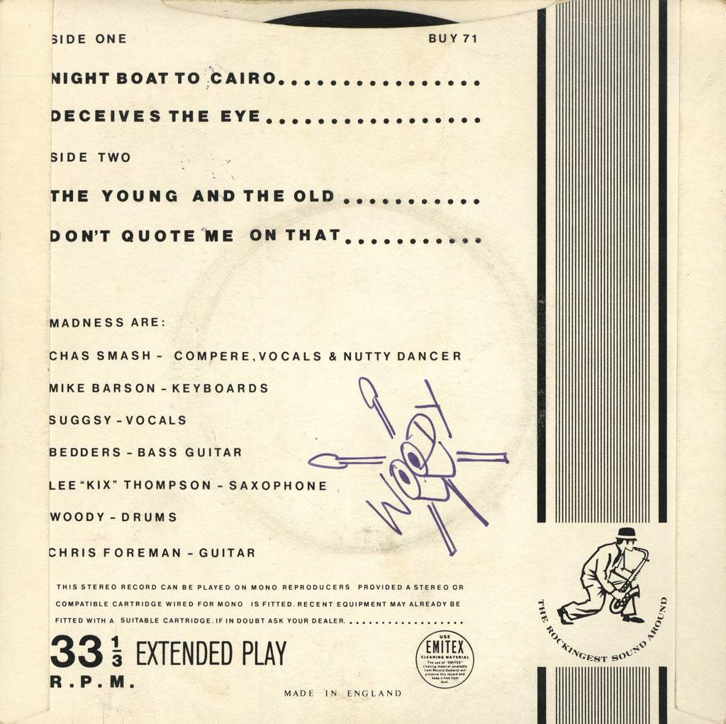 Madness signed “Work Rest & Play EP”