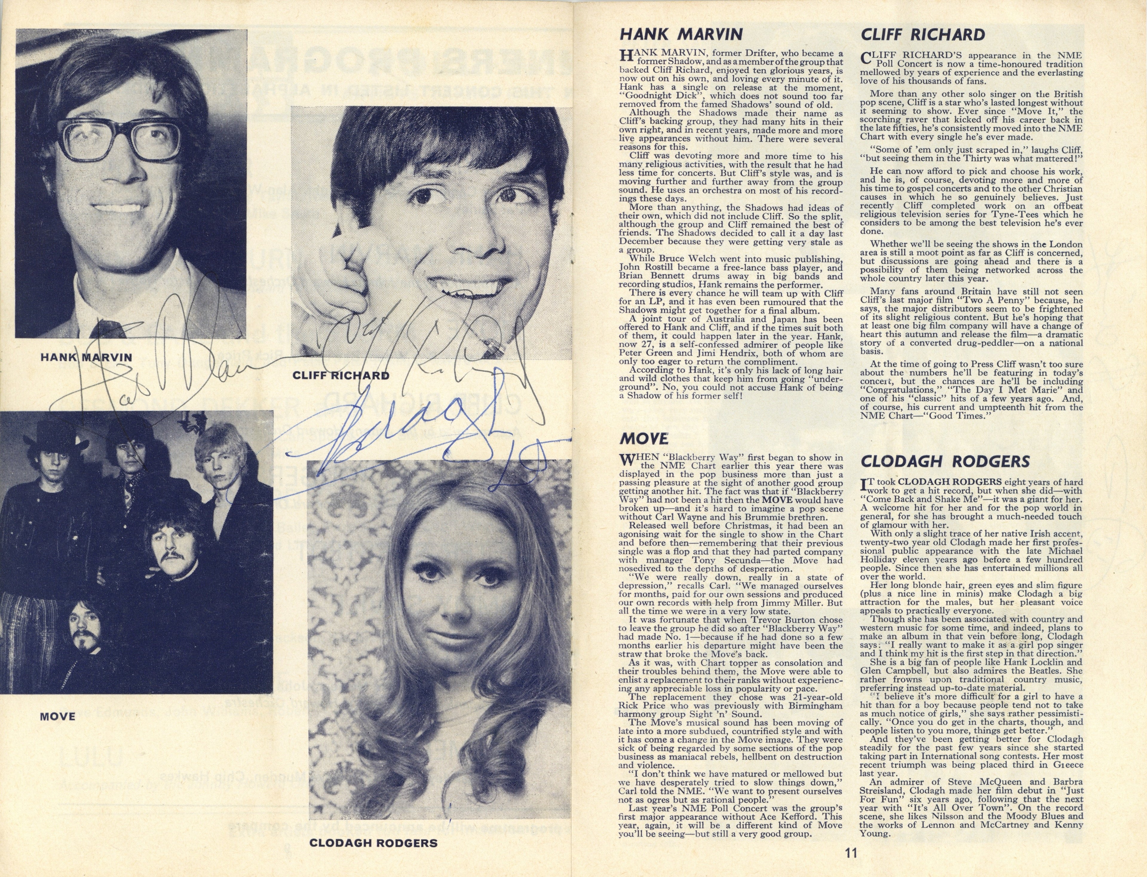 New Musical Express Poll-Winners All-Star Concert 1968-1969 programme