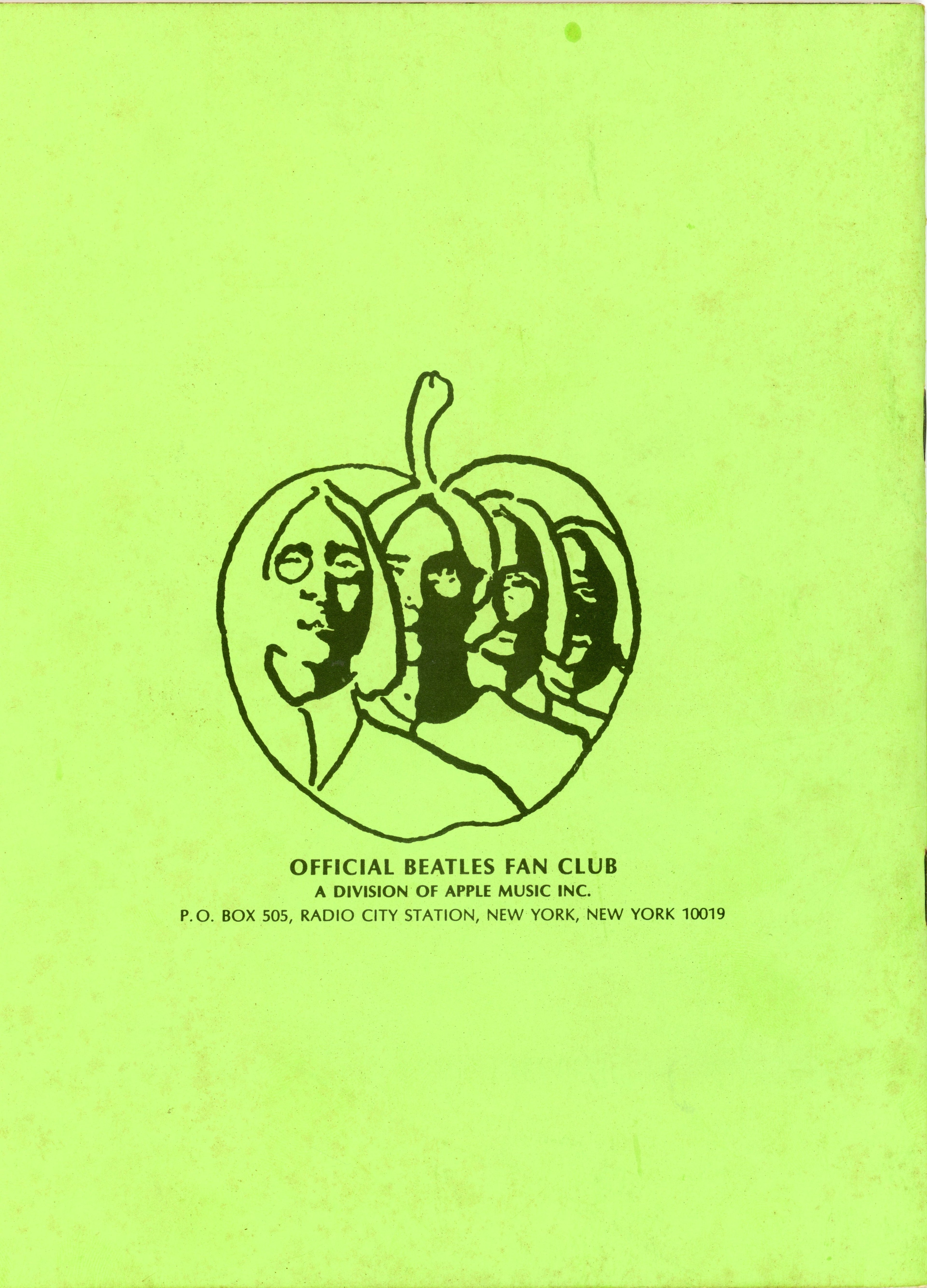 Beatles USA official fan club books, 1971