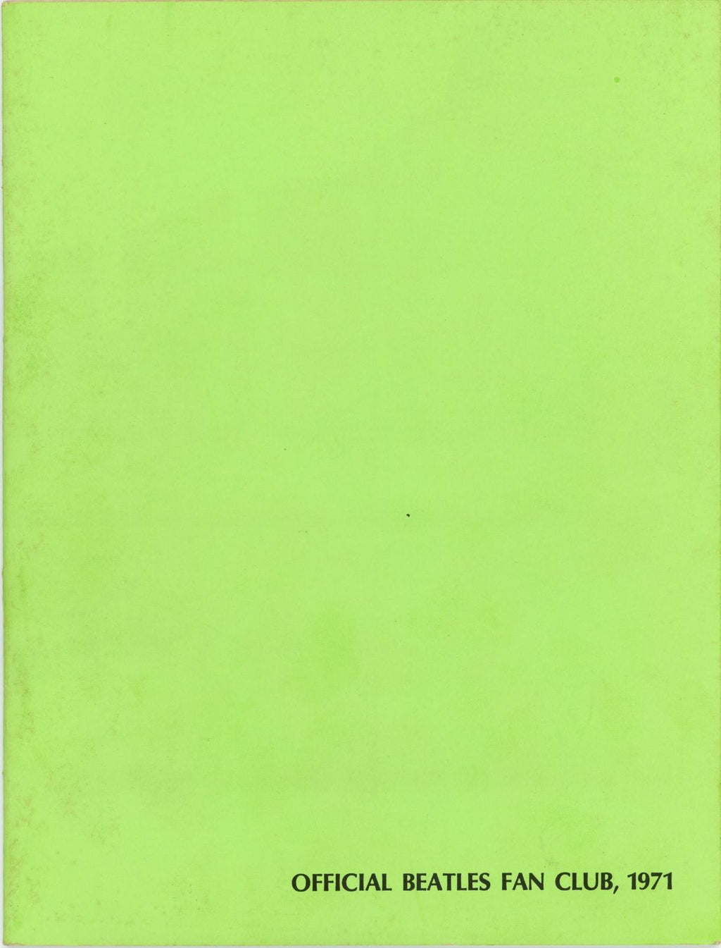Beatles USA official fan club books, 1971