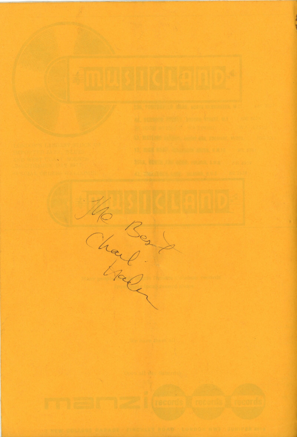 Ornette Coleman and Yoko Ono Royal Albert Hall signed programme 1968
