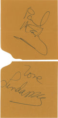 Paul and Linda McCartney autographs 1982