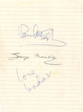 Paul McCartney, Linda McCartney and George Martin autograph 1982