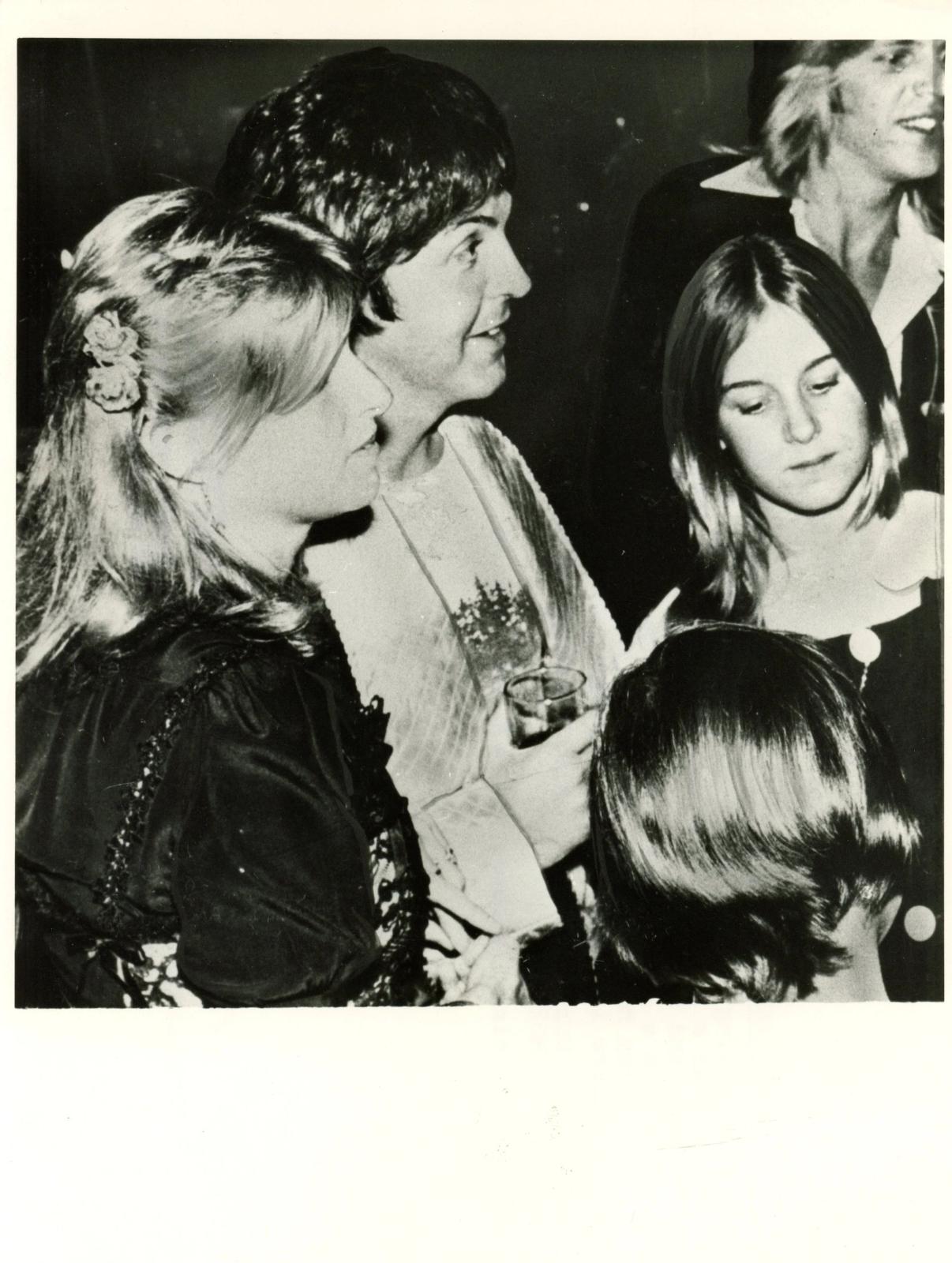 Paul and Linda McCartney farewell party photograph 1975
