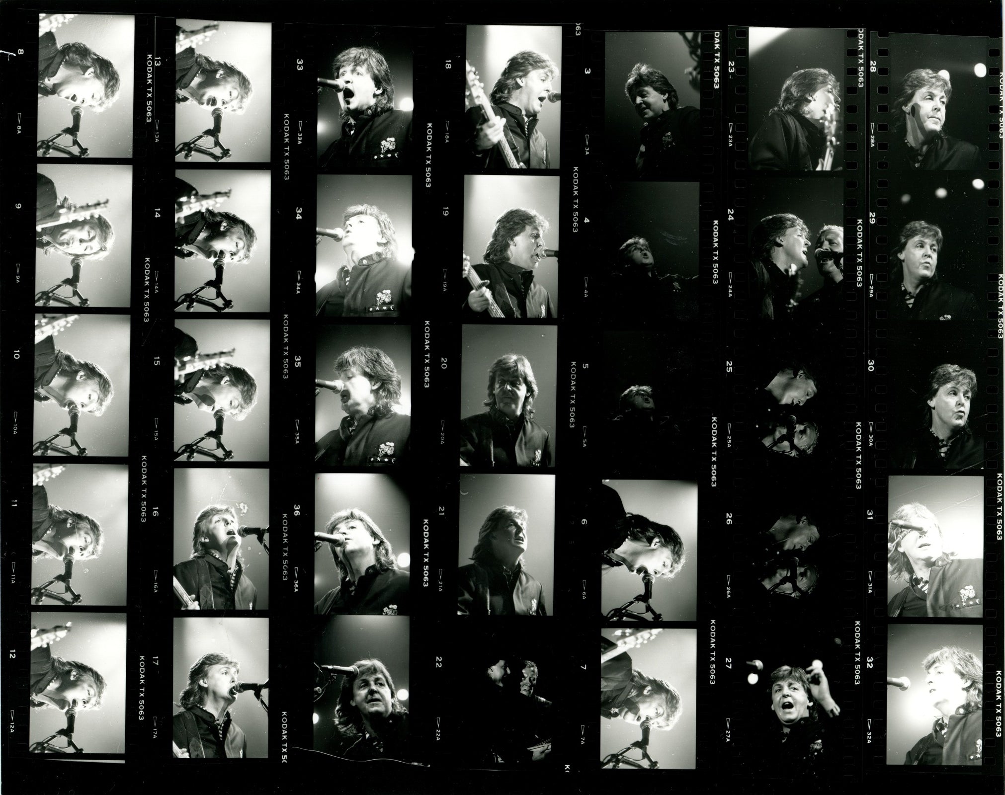 Paul McCartney World Tour Contact Sheets