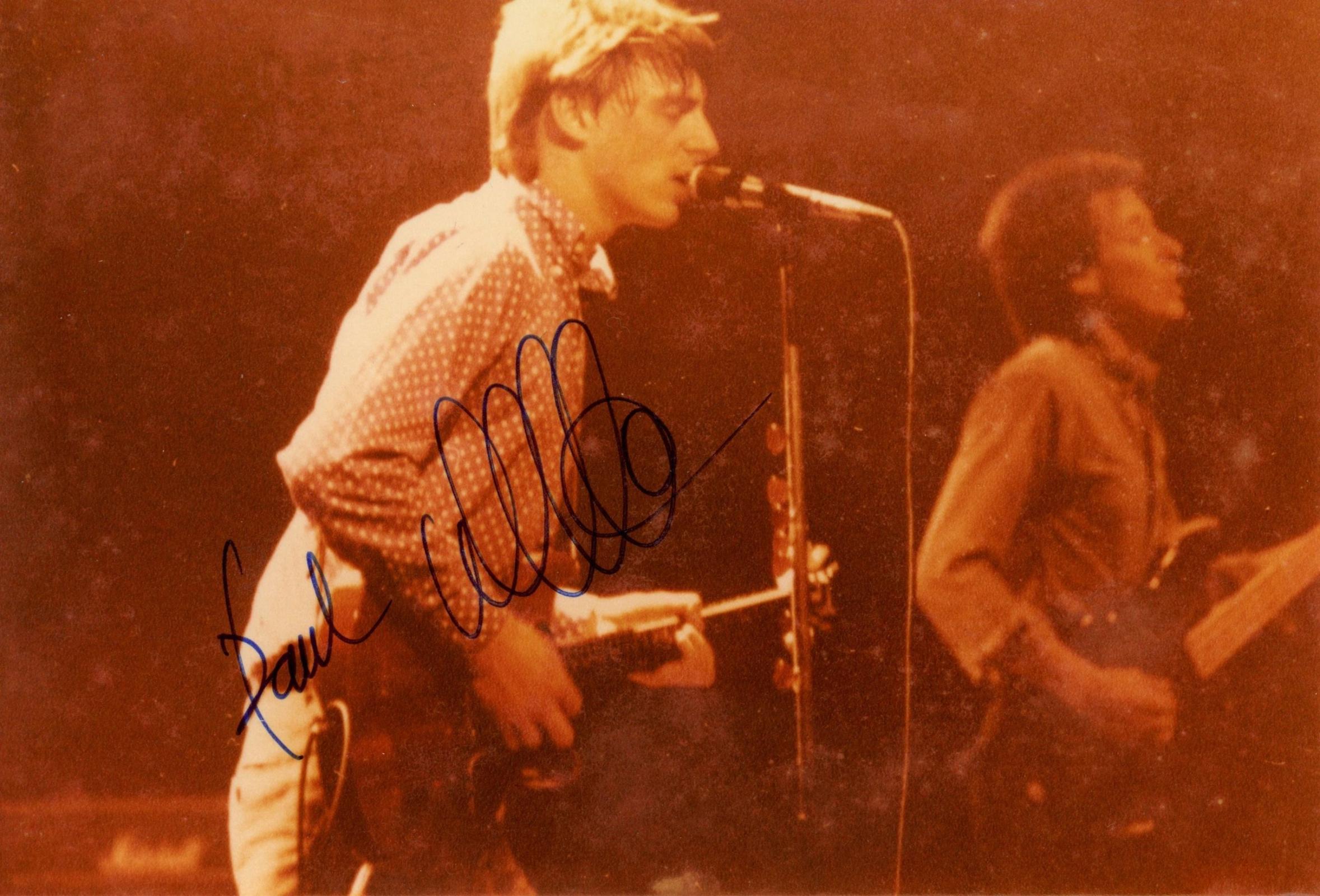 Paul Weller signed snapshot