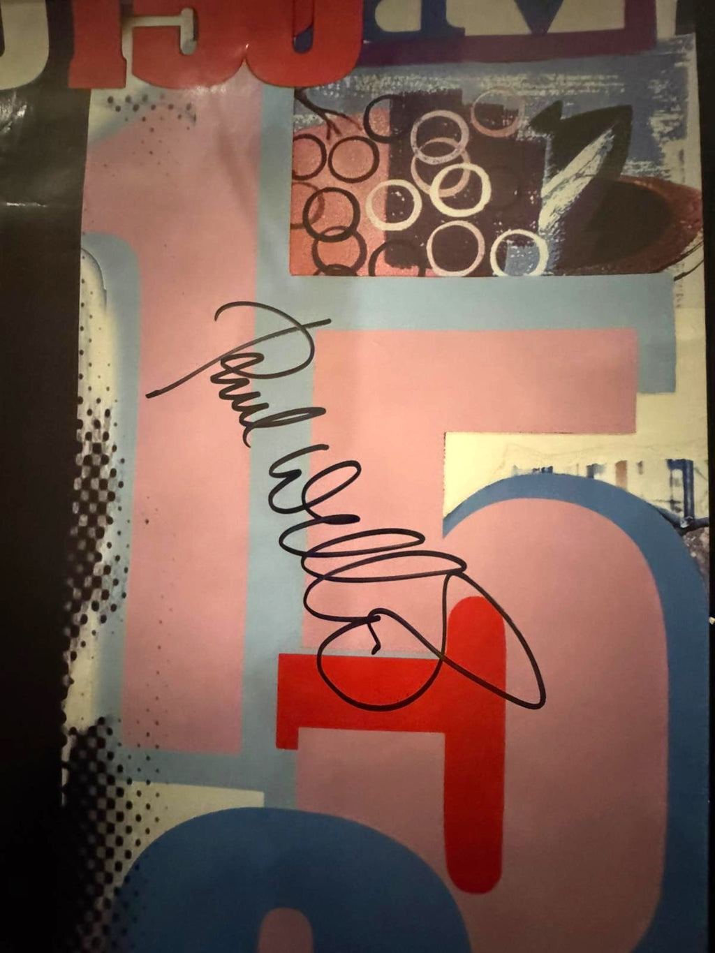 Paul Weller signed Studio 150 poster
