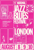 9th National Jazz and Blues Festival flyer 1969