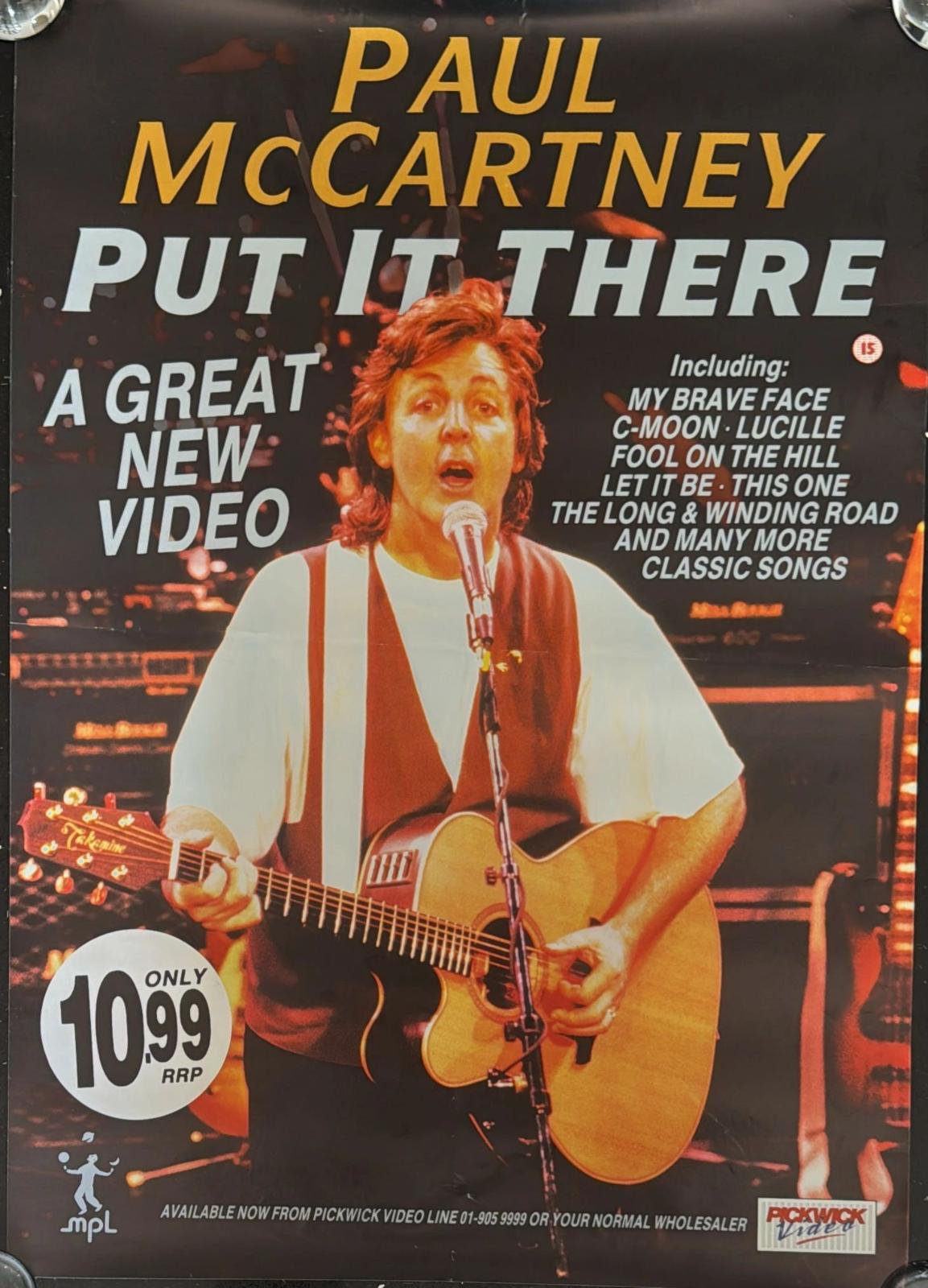 Paul McCartney Put it there poster