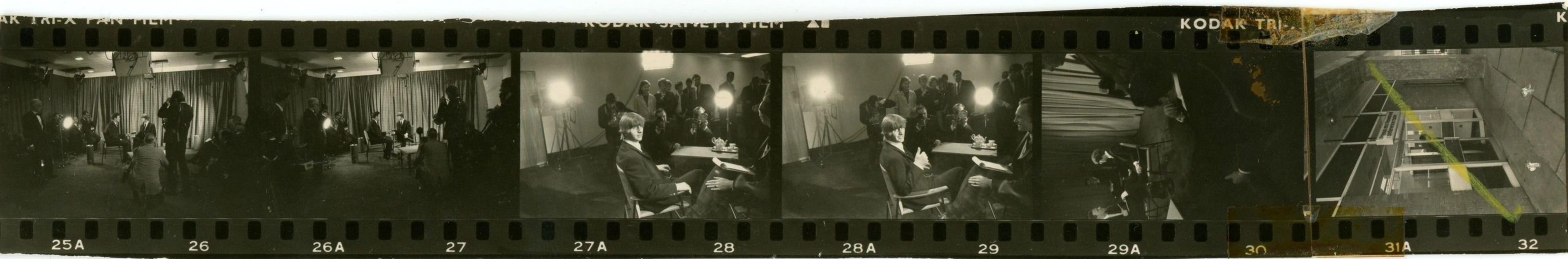 An original Kodak contact strip of Ringo Starr 12th of June 1964 Heathrow Airport