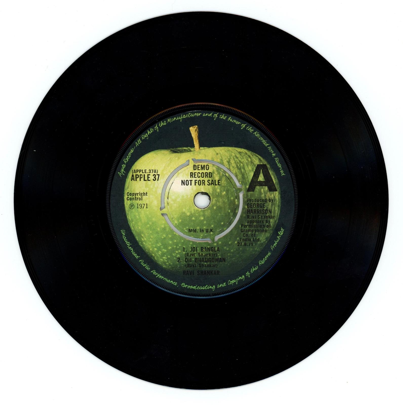 Ravi Shankar Joi Bangla Apple Records Demo