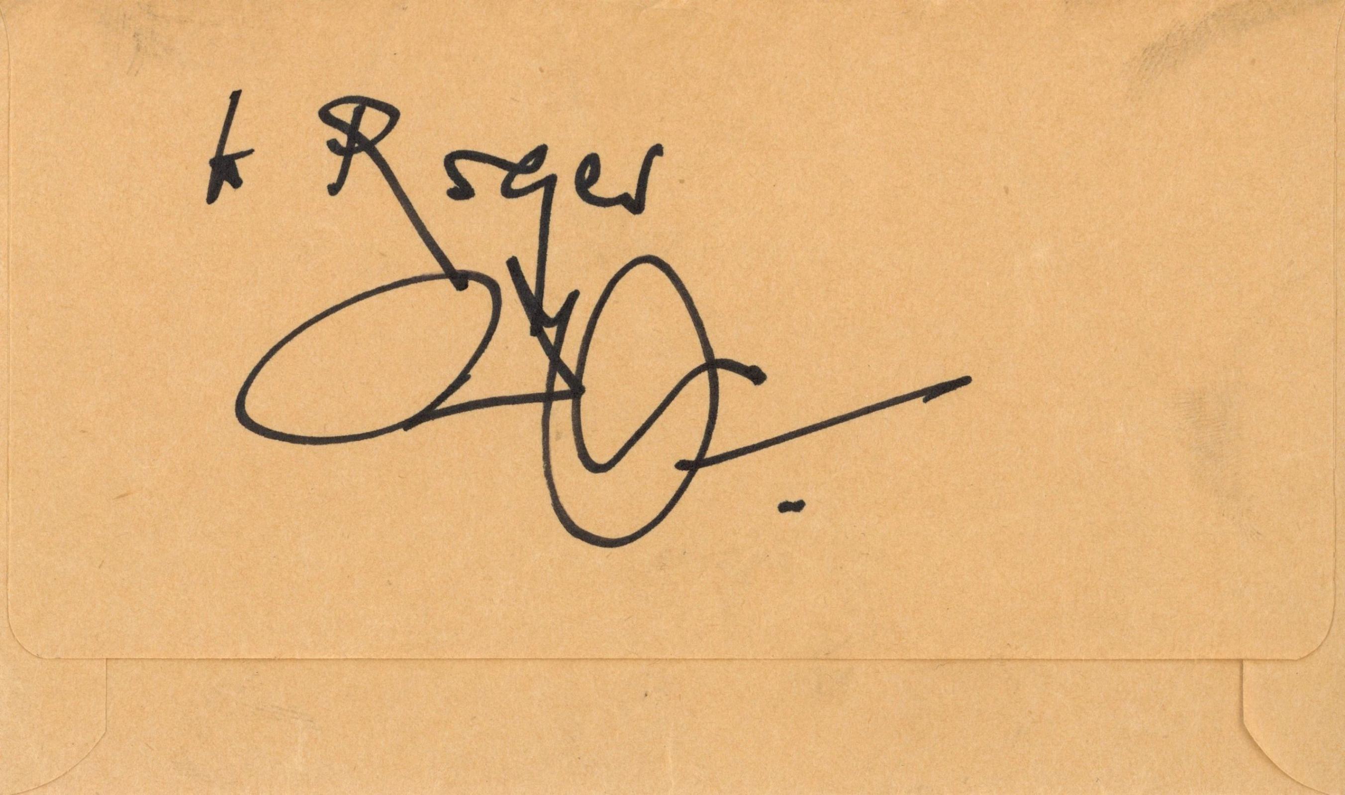 Robert Plant 1990s autograph