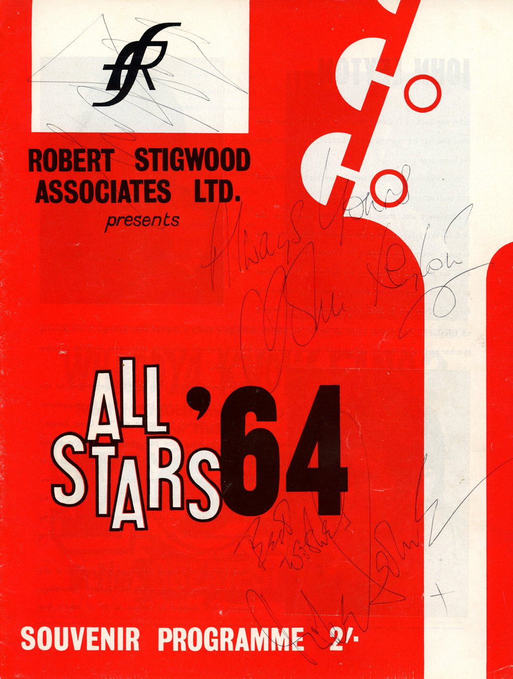 The Rolling Stones Autographed 1964 Tour Programme