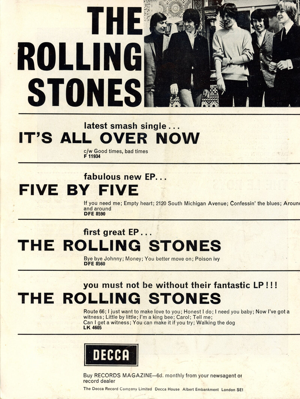 The Rolling Stones Souvenir programme 1963