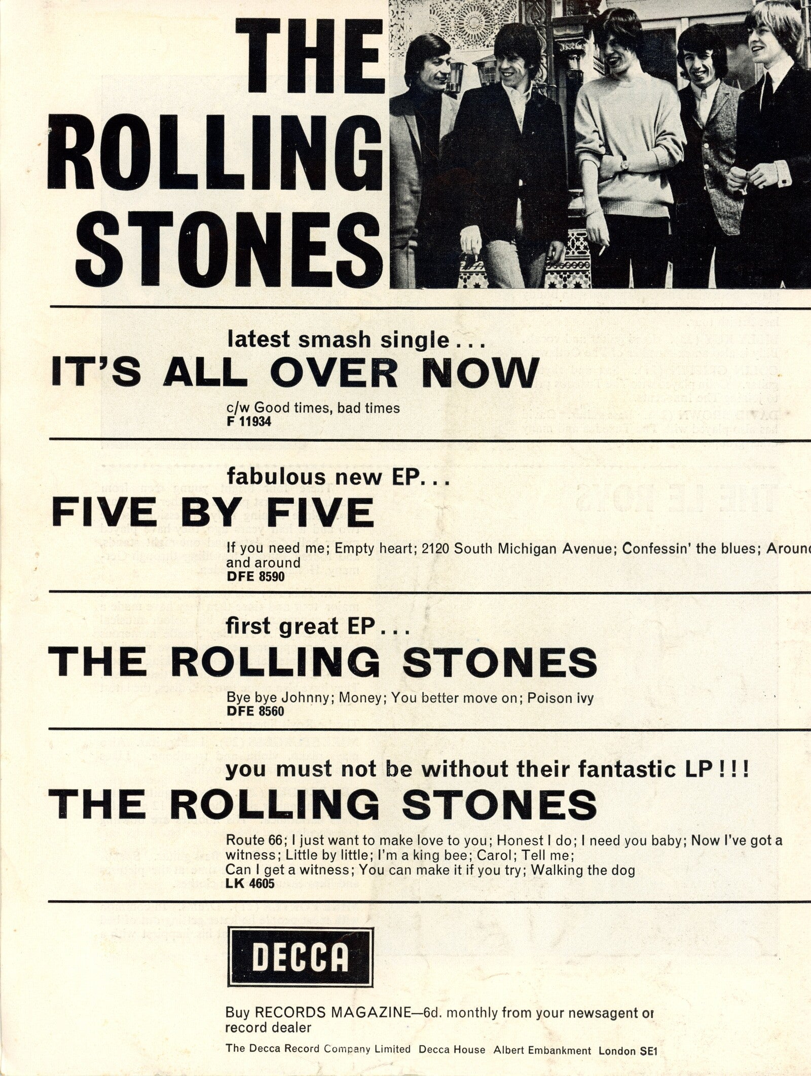 The Rolling Stones Souvenir programme 1963