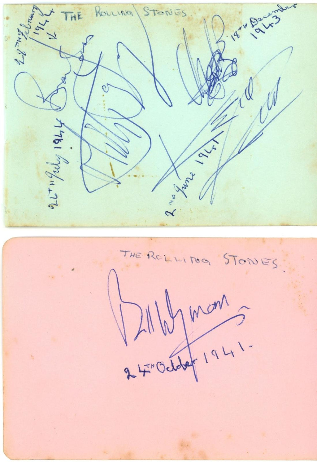 The Rolling Stones Autographs 1963