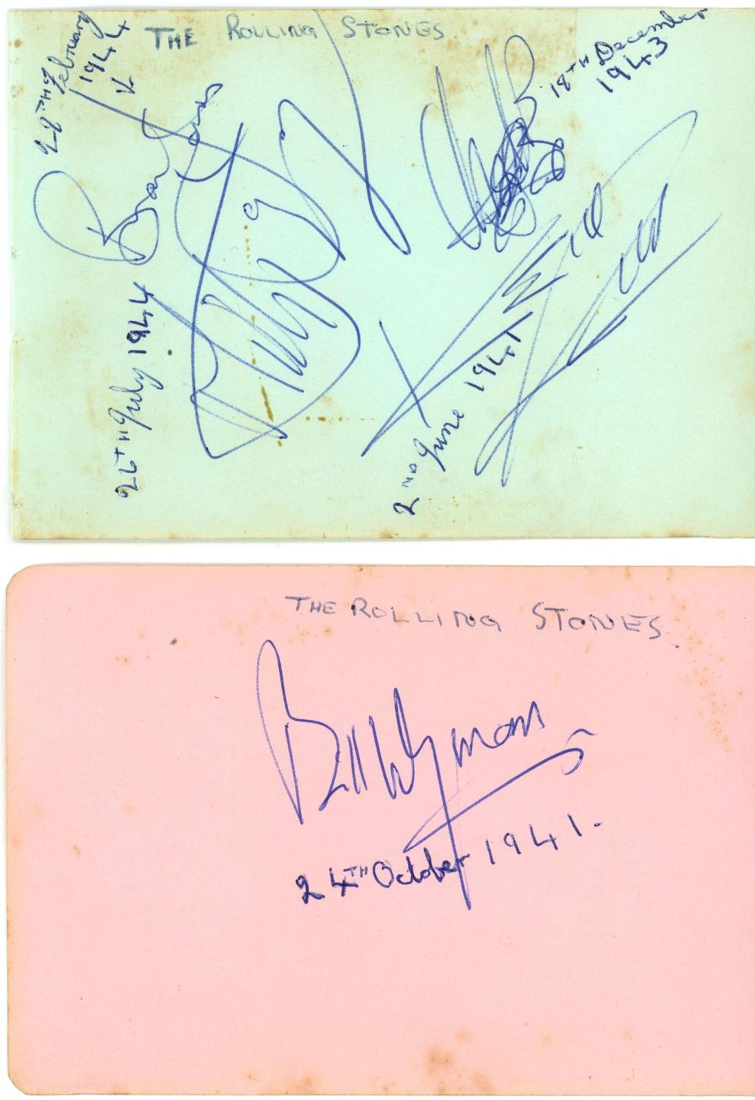 The Rolling Stones Autographs 1963